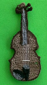 Crochet violin 2 ply bridge