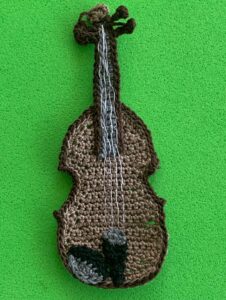 Crochet violin 2 ply strings