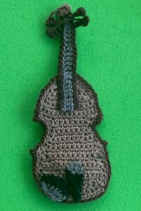 Crochet violin 2 ply violin with chin rest