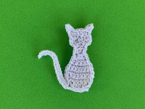 Finished crochet small cat 2 ply landscape