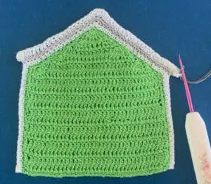 Crochet house 2 ply joining for roof third part