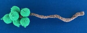 Crochet macadamia nut 2 ply branch with husks