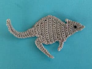 Finished crochet wallaby pattern 2 ply landscape
