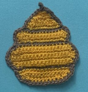 Crochet beehive 2 ply second bottom section neatened