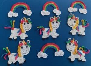 Crochet unicorn baby blanket unicorns and rainbows