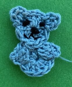Crochet tiny teddy bear 2 ply body with head