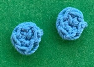 Crochet tiny teddy bear 2 ply feet