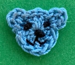 Crochet tiny teddy bear 2 ply head with face
