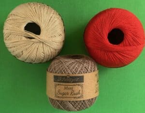 Crochet toadstool 2 ply cotton