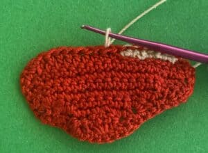 Crochet toadstool 2 ply joining for stem large toadstool