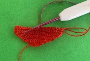 Crochet toadstool 2 ply joining for underneath