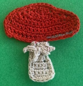 Crochet toadstool 2 ply large toadstool