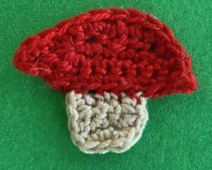 Crochet toadstool 2 ply small toadstool