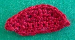 Crochet toadstool 2 ply small toadstool cap neatened