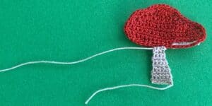 Crochet toadstool 2 ply stem large toadstool