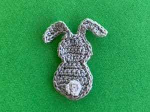 Finished crochet rabbit 2 ply landscape