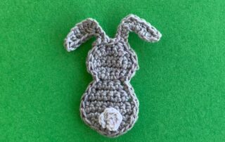 Finished crochet rabbit 2 ply landscape