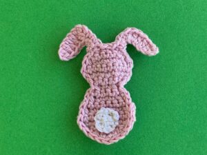 Finished crochet rabbit tutorial 4 ply landscape