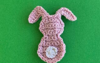 Finished crochet rabbit 4 ply landscape