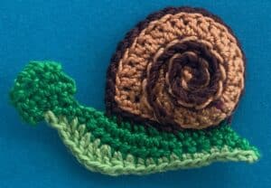 Crochet snail 2 ply underbelly