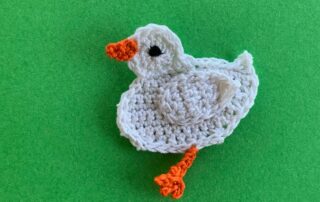 Finished crochet duck 2 ply landscape