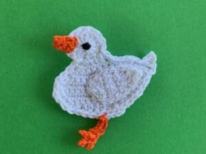 Finished crochet duck tutorial 4 ply landscape