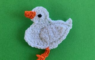 Finished crochet duck 4 ply landscape
