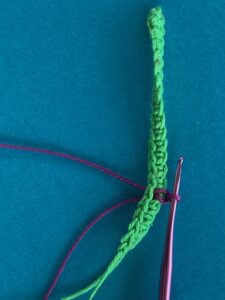 Crochet lavender 2 ply joining for flowers