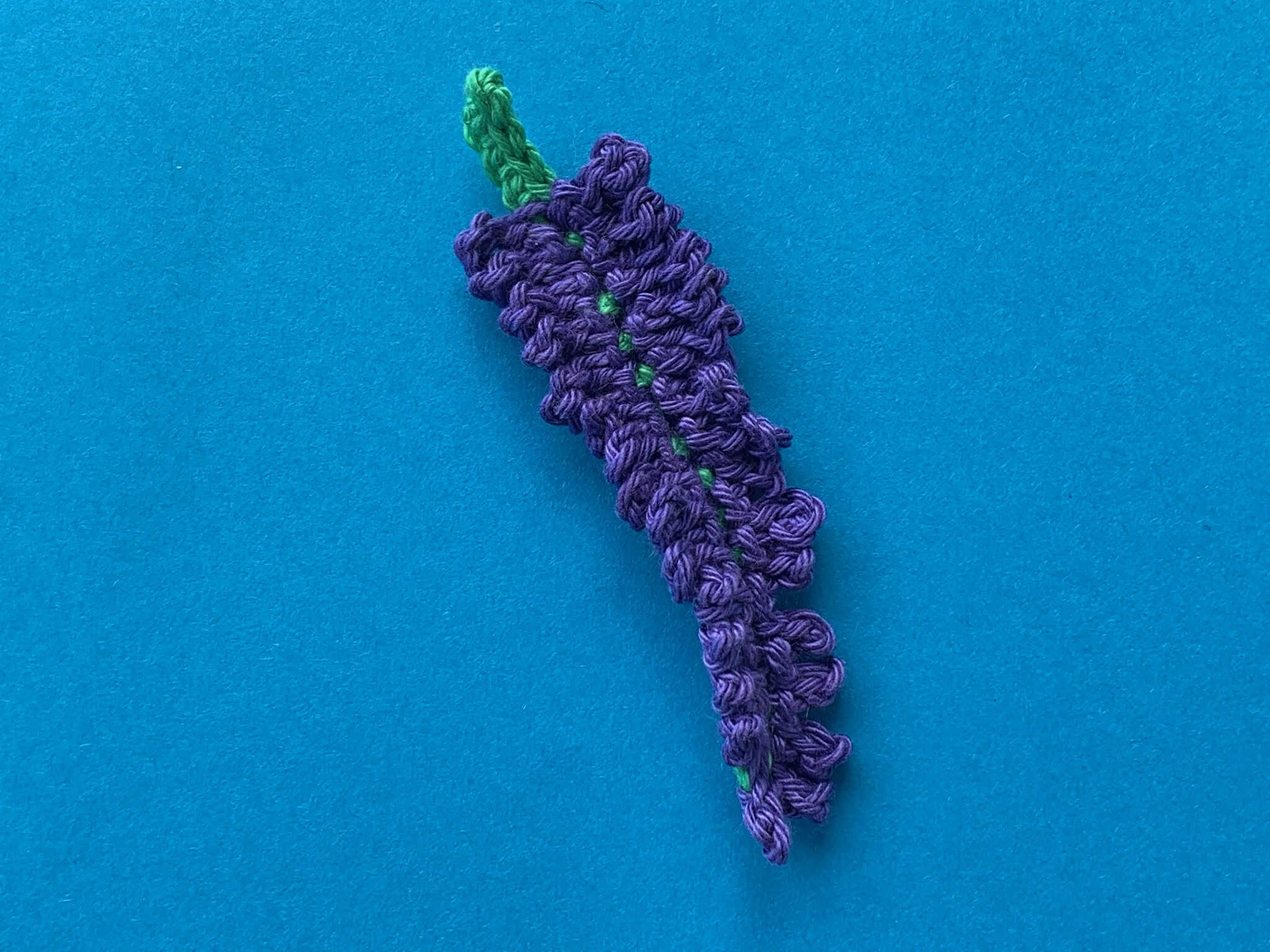 Finished crochet lavender 4 ply landscape