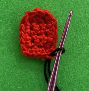 Crochet small house 2 ply joining for door edge