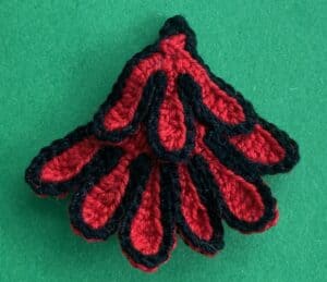 Crochet small house 2 ply roof pieces joined