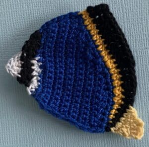 Crochet fish 2 ply bottom fin