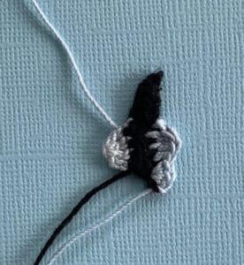 Crochet fish 2 ply row 3