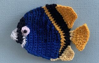 Finished crochet fish 2 ply landscape