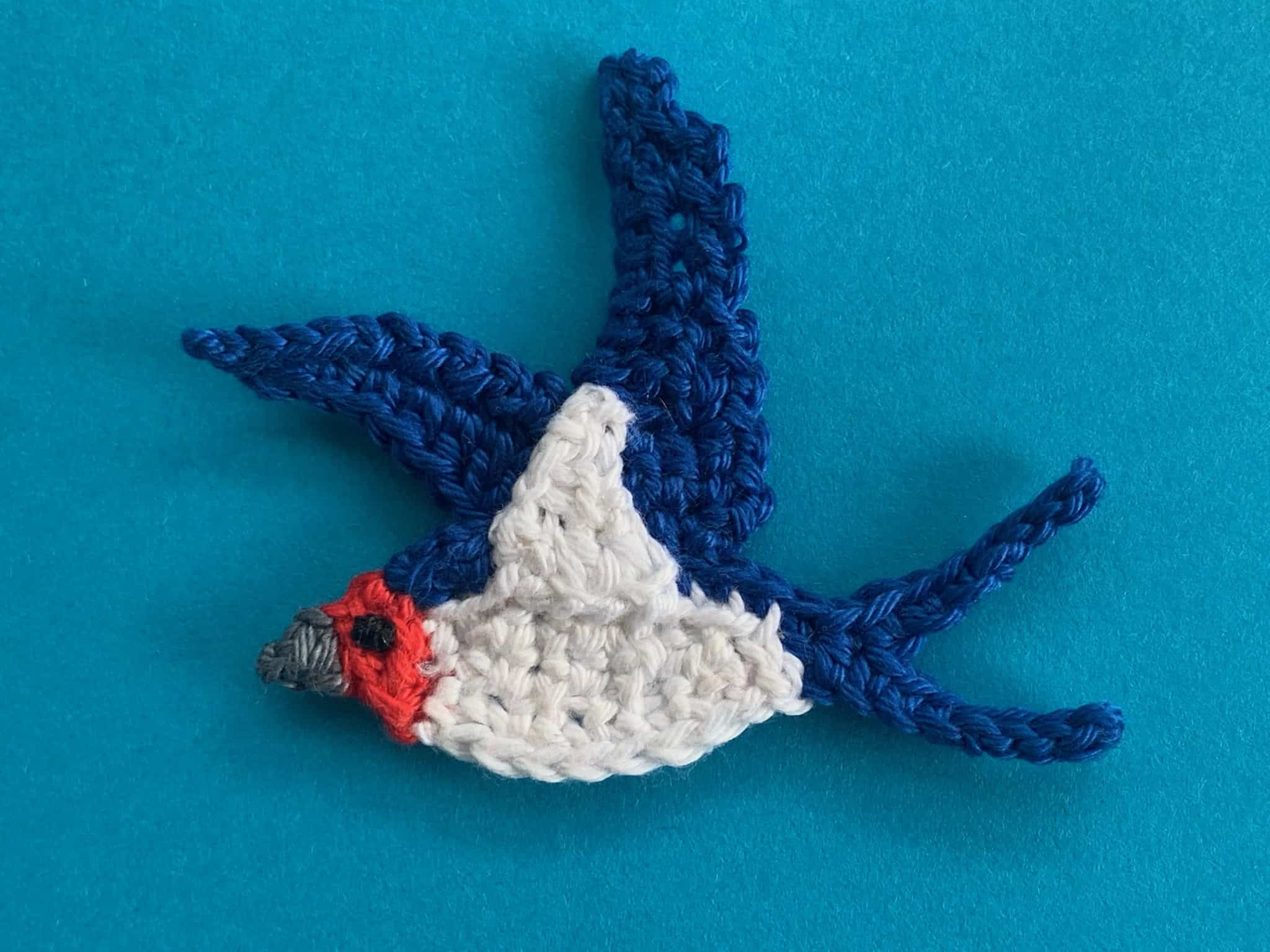 Finished crochet swallow 4 ply landscape