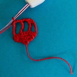 Crochet lantern 2 ply row 5