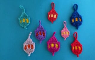 Finished crochet lantern 2 ply group landscape