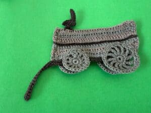 Finished crochet wagon tutorial 4 ply landscape