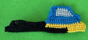 Crochet dump truck 2 ply cab neatened