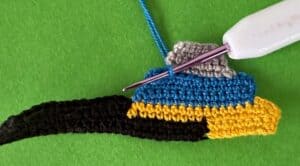 Crochet dump truck 2 ply joining for back