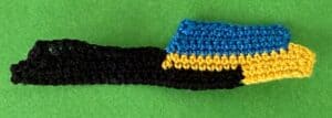 Crochet dump truck 2 ply truck front neatened