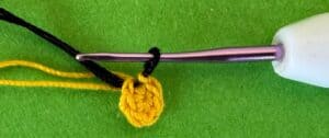 Crochet dump truck 2 ply wheel row 1