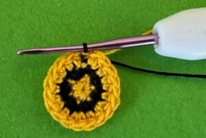Crochet dump truck 2 ply wheel row 3