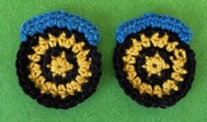 Crochet dump truck 2 ply wheels with mudguards
