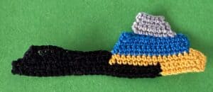 Crochet dump truck 2 ply window