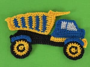 Finished crochet dump truck tutorial 4 ply landscape
