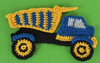 Finished crochet dump truck 4 ply landscape