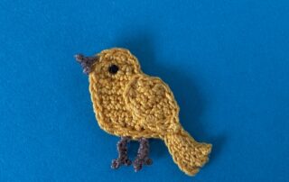 Finished crochet small bird 2 ply landscape