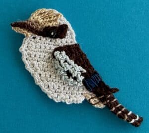 Crochet kookaburra 2 ply body with wing