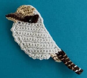Crochet kookaburra 2 ply dot in eye